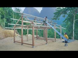 Impressed with Duong's IRON WELDING Technique: Replace The Entire Old Wooden Roof Frame