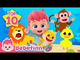 TOP 10 Animal SongsㅣKids Song CompilationㅣBebefinn Nursery Rhymes