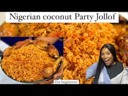 How to make Nigerian Coconut Party Jollof for beginners | step by step | Christmas recipes