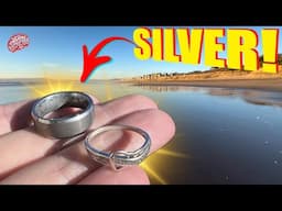 XP DEUS 2 Sniffs Out Silver in HEAVY BLACK SAND!! California Beach Metal Detecting!