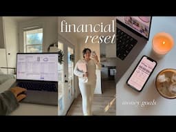 FINANCIAL RESET | how I budget, money goals, aesthetic budget template