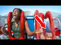 her baby slipped off the ride…