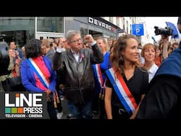 Une partie de la gauche dans la rue contre Emmanuel Macron / Paris - France 07 septembre 2024