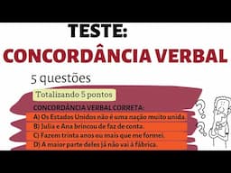 Quiz de português  - CONCORDÂNCIA VERBAL | Desenhando a Solução