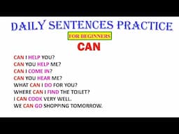 CAN | Daily Sentences Practice