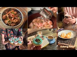 A Snowy Day in a Busy Kitchen| Balochi Karahi| Sugar Cookies|Aesthetic|Cooked by Sabeen