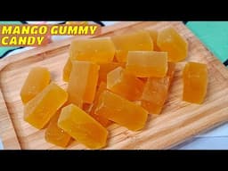 Super easy to make Mango Gummy Candy by simple ingredients [Subtitles] HNC Kitchen