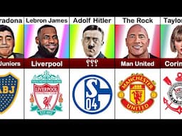 Comparing: What is the favorite football team of celebrities?