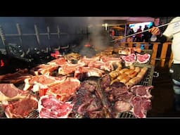 Italy Street Food. T-Bone Steak 'Fiorentina', Roasted Pork 'Porchetta' 'Lampredotto' Tuscany Food