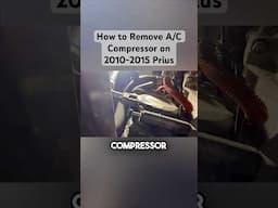 How to Remove A/C Compressor on Gen 3 Prius