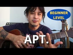 ROSÉ & Bruno Mars 'APT' beginner level guitar tutorial