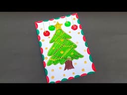 Paper Christmas tree 🎄 Card / Christmas tree decoration ideas/ DIY Cute  Christmas tree card