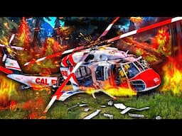 We CRASHED a Fire Helicopter in a WILDFIRE... What Happened Next Was Insane! (GTA 5)