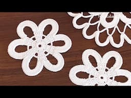 Crochet flower tutorial VERY EASY