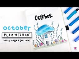 PLAN WITH ME  ||  My Bullet Journal Setup (October 2019) - Mushrooms Theme