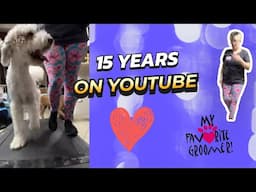 15 years on YouTube Celebrate // Treadmill with Rescue Doggie