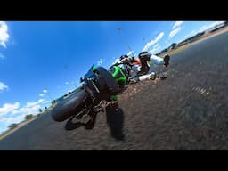 it happens... ZX6R crash at the track!