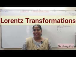 Lorentz Transformation Equations