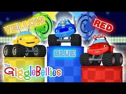 Crush Colors with Monster Trucks | Nursery Rhymes For Kids - GiggleBellies