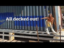 Installing 8m steel beams SOLO for my wrap around deck!