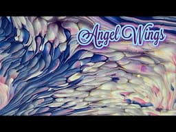 Angel Wings 💫  Amazing Details in this Acrylic Wandering Straight Pour!