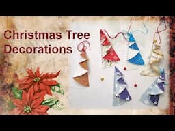 Christmas Crafts: Easy Paper Tree Decorations/Tags #christmascrafts #papercraft