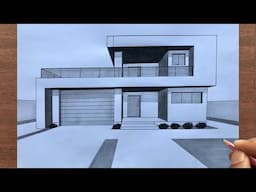 How to Draw a House in 1 Point Perspective