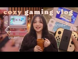 cozy winter gaming vlog ☃️ starting a new ACNH island & some chatty channel updates 🌱☕