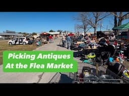 PICKING ANTIQUES & VINTAGE TREASURES AT THE FLEA MARKET IN JACKSONVILLE FL SHOPPING VLOG