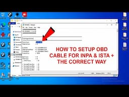 BMW HOW TO SETUP K DCAN CABLE SETTINGS FOR INPA & ISTA THE CORRECT WAY!!