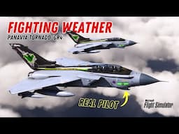 Real Tornado pilot fights bad weather & low fuel in Microsoft Flight Simulator