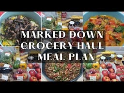 MARKED DOWN GROCERY HAUL + MEAL PREP! Cook dinner with me! Easy WFPB meal ideas on a budget