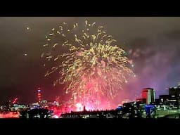 London New years on a tower block roof