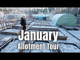 Snowy January Allotment Garden Tour❄️