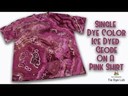 Tie Dye Designs: Single Dye Color Geode On A Pink Shirt