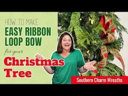 Easy 3 Ribbon Loop Bow Tutorial For Decorating Your Christmas Tree!