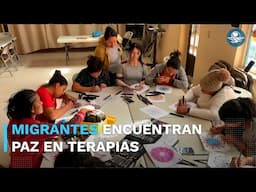 Migrantes buscan paz y un propósito a través de talleres