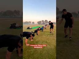 Running 🏃‍♂️ Long step exercise 2 (single leg stretch outside) ￼20x3 sets #army #commando #1600m