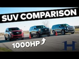 Escalade-V H1000 vs. Stock V vs. Stock Yukon Denali | Comparison Race