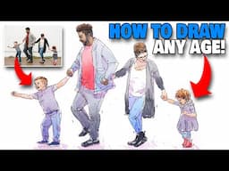 How To Sketch People With Ink & Watercolor | Family Step-By-Step