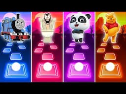 Thomas The Train 🆚 Skibidi Toilet 🆚 Panda Dance 🆚 Winnie The Pooh - Tiles Hop Edm Rush