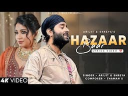 Hazaar Baar (LYRICS) Arijit Singh Shreya Ghoshal | Baby John | Varun, Keerthy | Thaman S | Irshad K