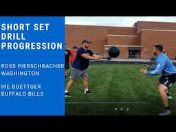 NFL Offensive Linemen Ross Piersshbacher & Ike Boettger Teach a Short Set Drill Progression