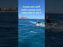 Boat engine + Jumbo Paddleboard = INSANE ocean skiff #boat #boating #ocean