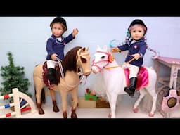 Doll's Day Out! Horse Riding and Friendship!