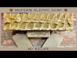 Recipe - $ Modern Aleppo Cold Process Soap w/ Aloe Vera + How to Soap Shred Flowers 🌼 #artisansoap