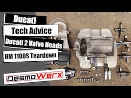 Ducati 2V Cylinder head Strip Teardown of a Hypermotard 1100S 2008