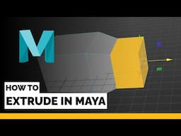 Maya Tutorial - How to Extrude Faces and Edges