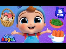 Baby John Learns To Eat Vegetables + More Little Angel Nursery Rhymes & Kids Songs | Learn ABCs 123s