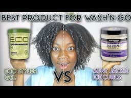 BEST PRODUCT FOR 4C WASH AND GO | Eco styler vs Aunt Jackie ice curls